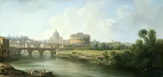 View of the Castel Sant'Angelo in Rome, by Pierre-Antoine Demachy