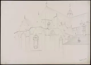 View of the Church of St. Michael, Ghent, from N.E.