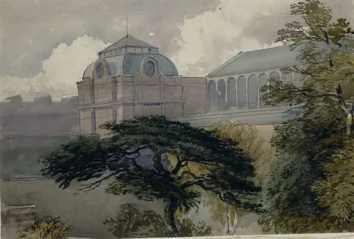 View of the exhibition buildings of 1862