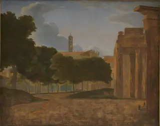 View of the Forum Romanum and the Via Sacra. In the background the Capitol