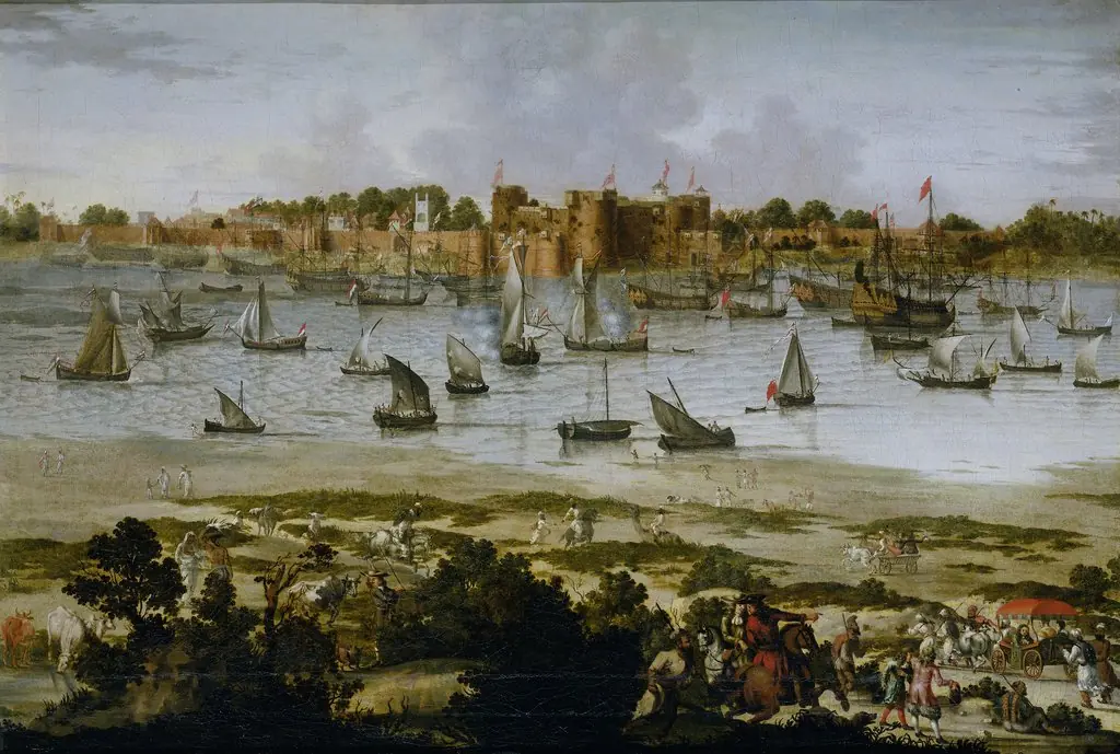 View of the Harbor of Surat in Gujarat