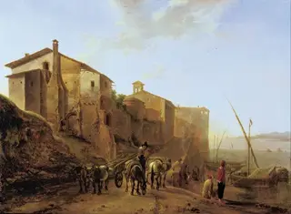 View of the Ripa Grande in Rome, by Jan Both
