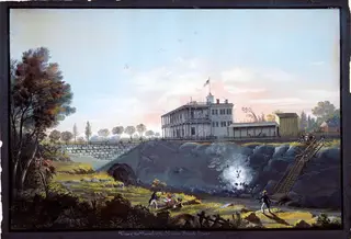 View of the Tunnel of the Harlem Railroad, by Nicolino Calyo
