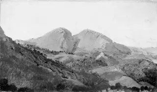View Towards the Mammell Mountains (Monti Ruffi) near Olevano