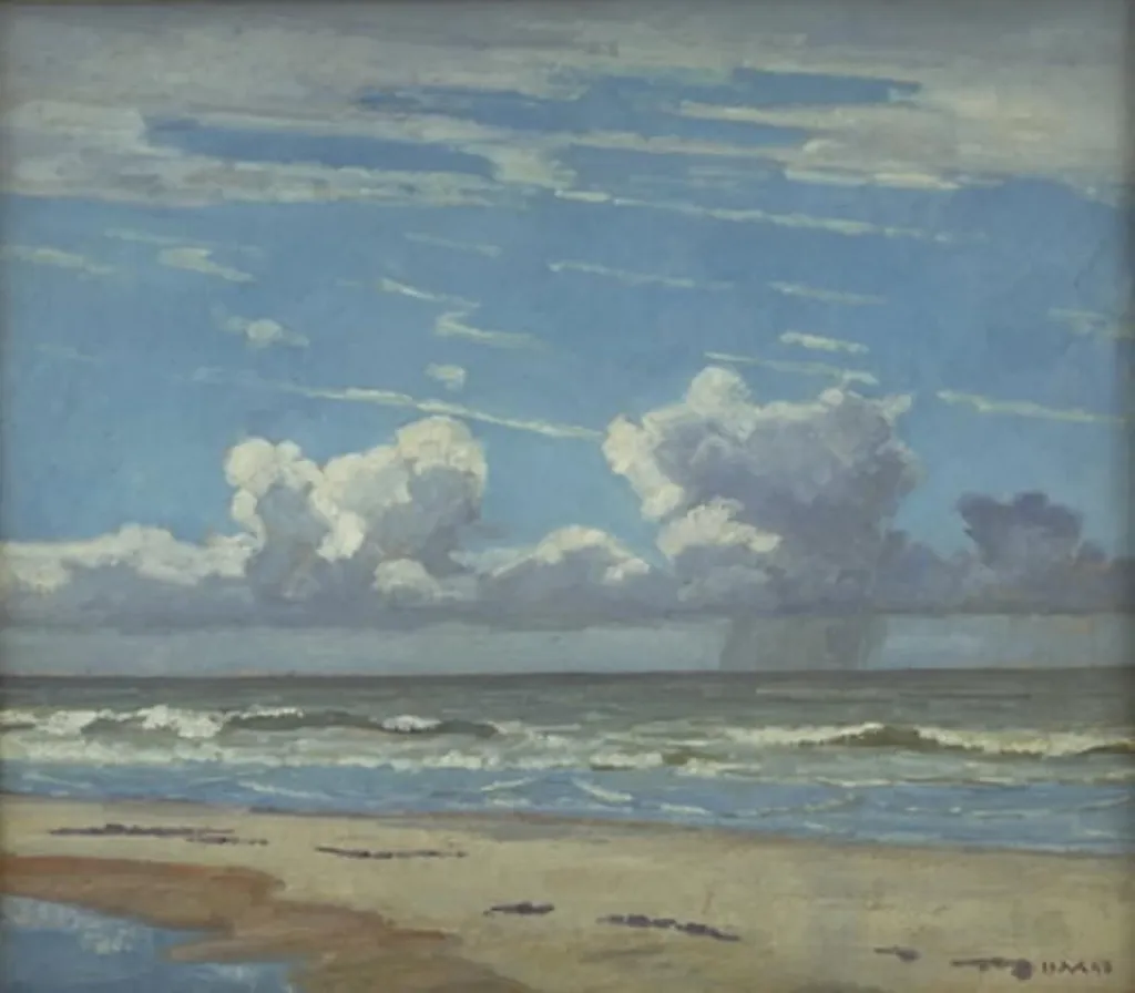 The Beach at Kandestederne, by Viggo Madsen, oil, 1943