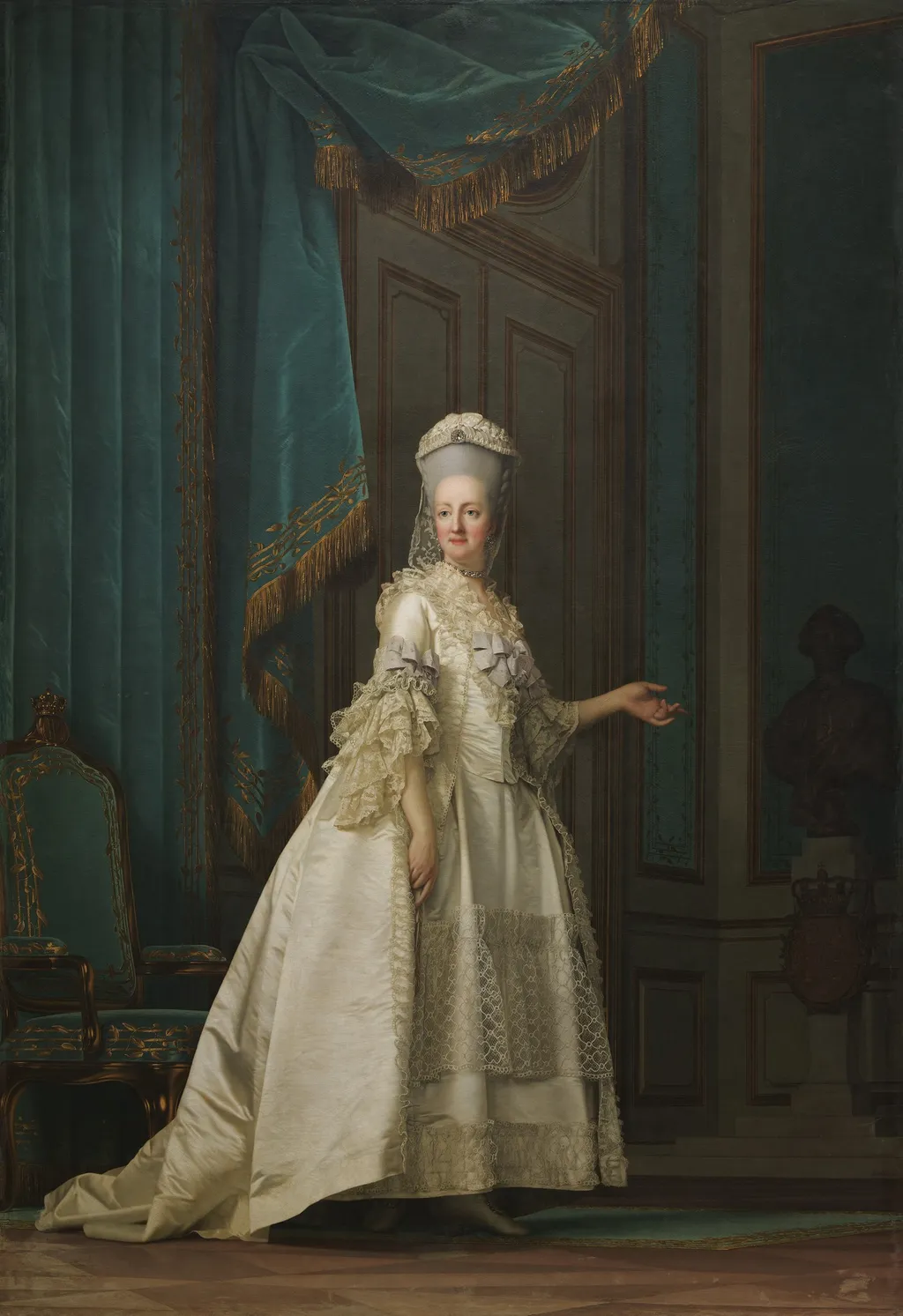 The Queen Dowager Juliane Marie, by Vigilius Eriksen, oil