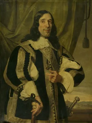 Portrait of an officer, by Vigor Boucquet, oil, 1650