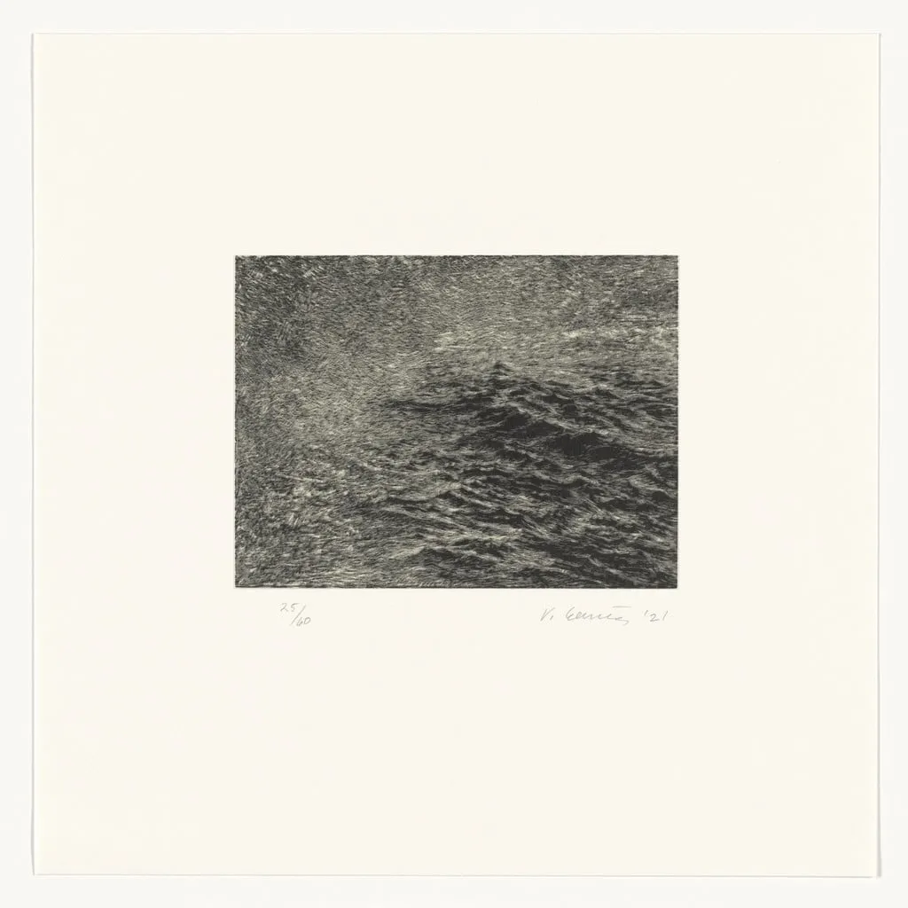 Untitled, by Vija Celmins, ink, 2021