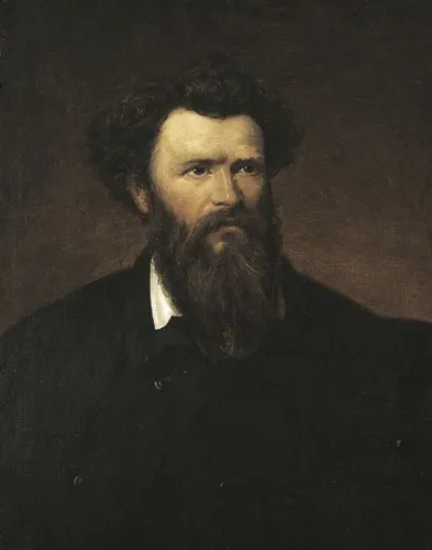 Portrait of Miklós Izsó, by Viktor Madarász, oil, 1873