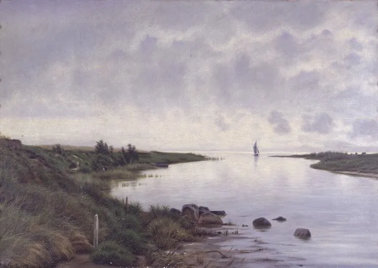 Åens udløb, by Vilhelm Groth, oil