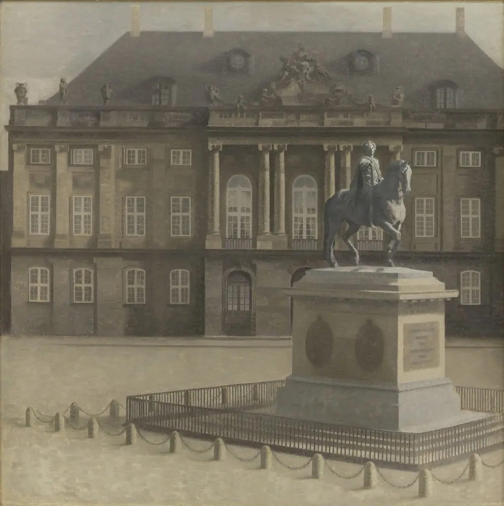 Amalienborg Square, Copenhagen, by Vilhelm Hammershøi
