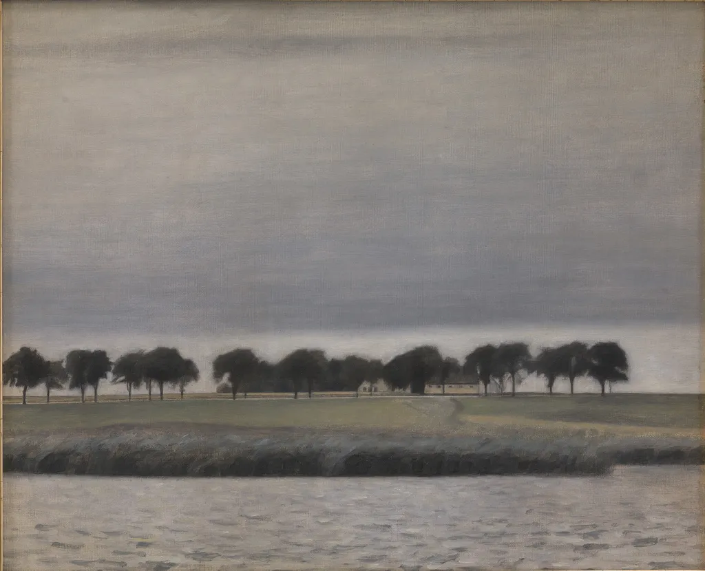 Forstudie til "Solregn. Gentofte Sø", by Vilhelm Hammershøi, unspecified, 1903