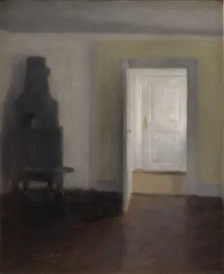 Interior. An Old Stove, by Vilhelm Hammershøi, 1894