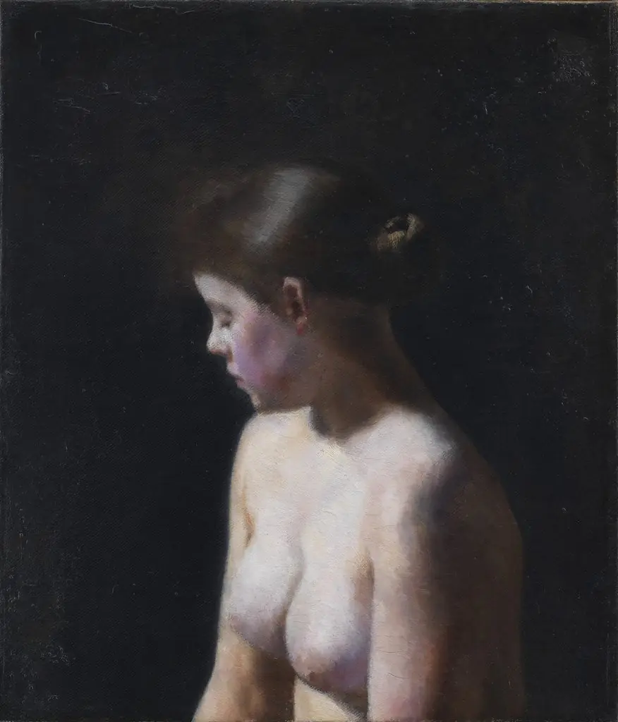 Nude Female Model, by Vilhelm Hammershøi