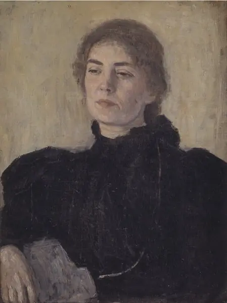Portræt af fru Thora Bendix (Anne Victoria, f. Sundberg), by Vilhelm Hammershøi