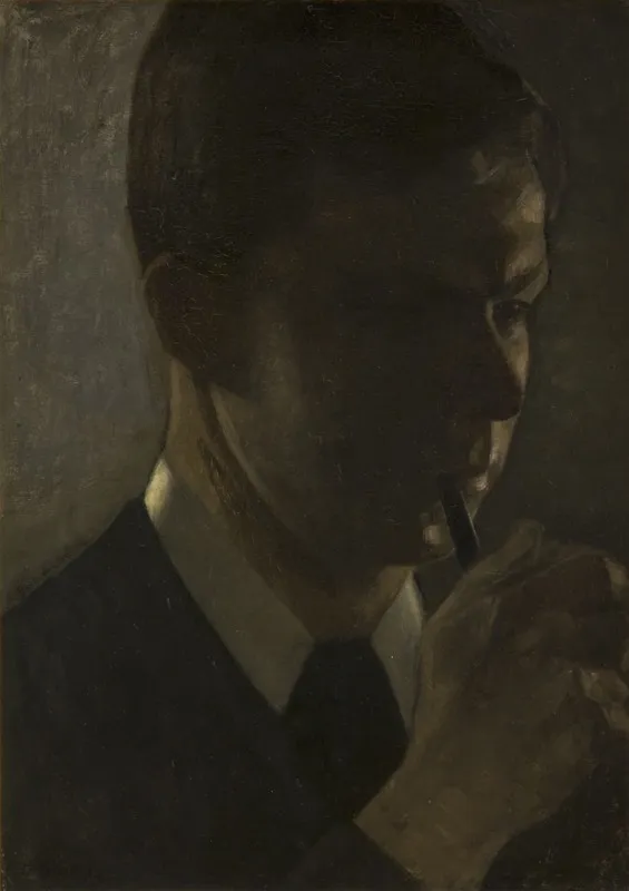 Portrait of Svend Hammershøi, the Artist´s Brother, by Vilhelm Hammershøi, unspecified, 1901