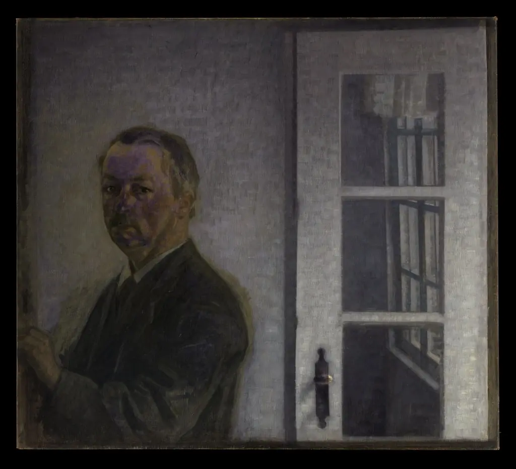Self-Portrait at Spurveskjul, by Vilhelm Hammershøi