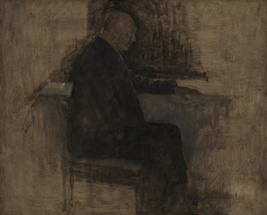 The Architect Thorvald Bindesbøll, by Vilhelm Hammershøi, 1904
