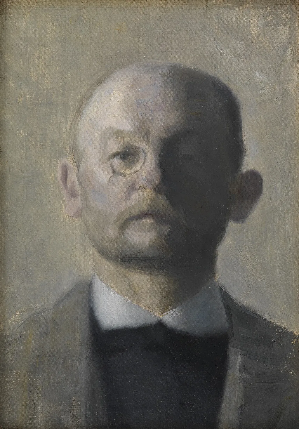 The Painter Kristian Zahrtmann, by Vilhelm Hammershøi, oil, 1895