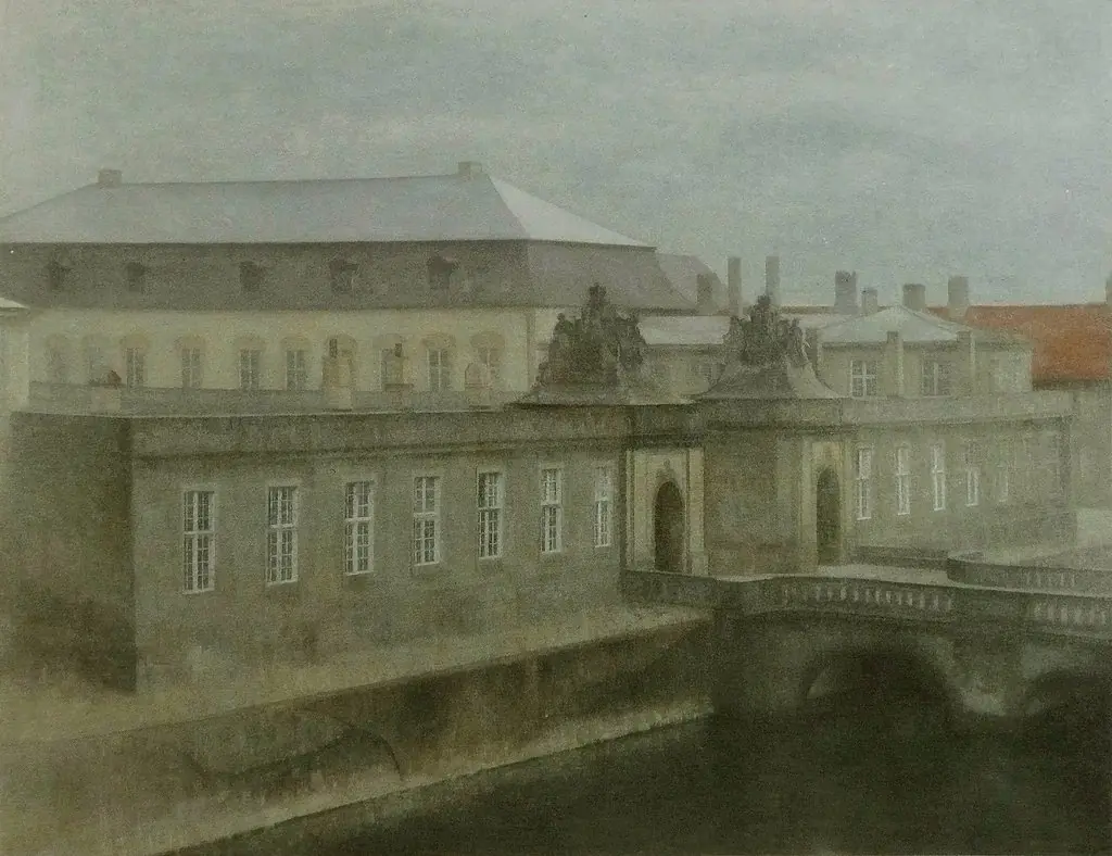 View of Christiansborg Palace. Late Autumn, by Vilhelm Hammershøi