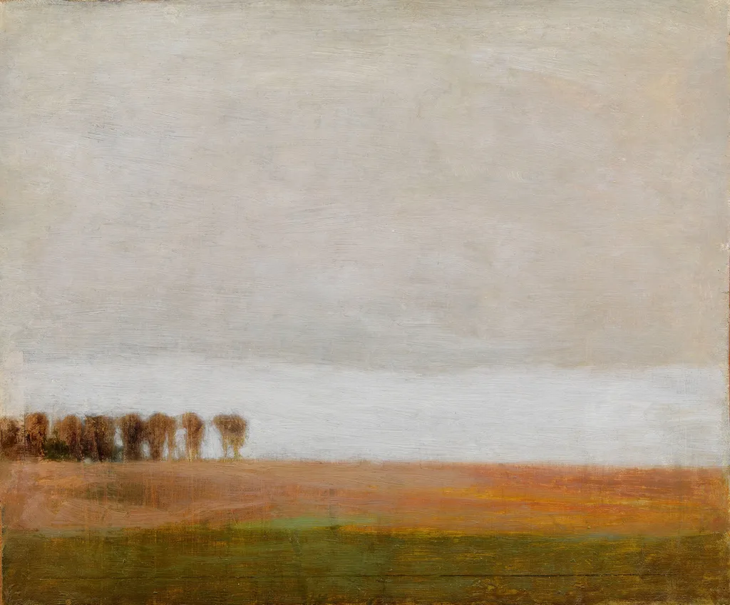 View of Jægersborg Allé. Gentofte, North of Copenhagen, by Vilhelm Hammershøi, oil, 1896