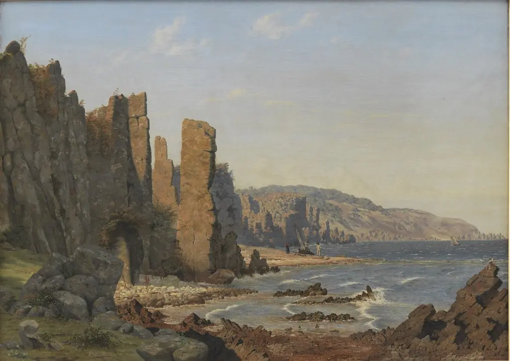 A Rocky Coast. Rø, Bornholm, by Vilhelm Kyhn