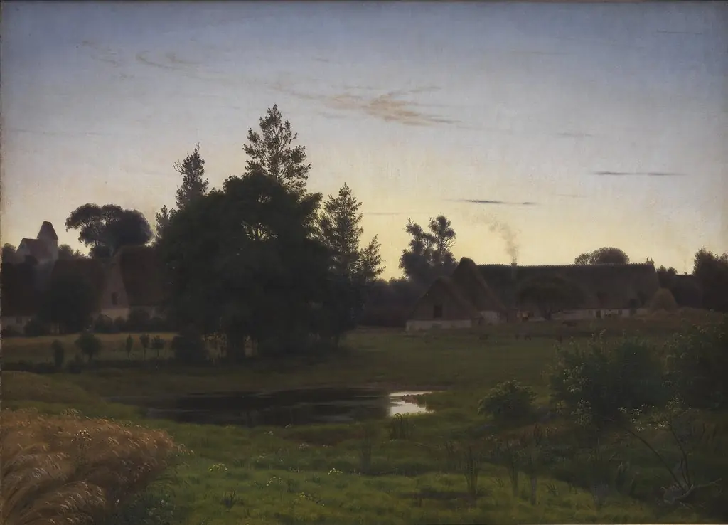 After Sunset in the Outskirts of a Village, by Vilhelm Kyhn
