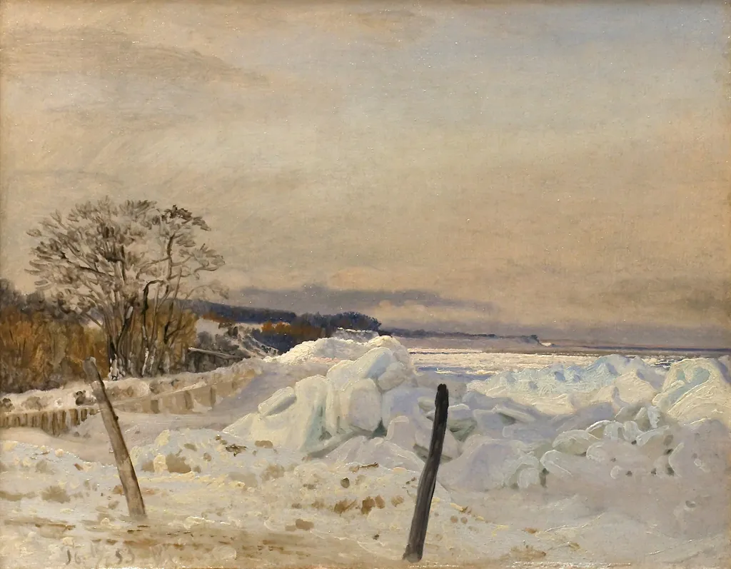 Ice Pack near Taarbæk, North of Copenhagen, by Vilhelm Kyhn, unspecified, 1853