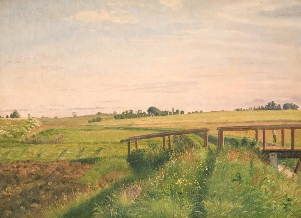 Marklandskab med en bro, by Vilhelm Kyhn