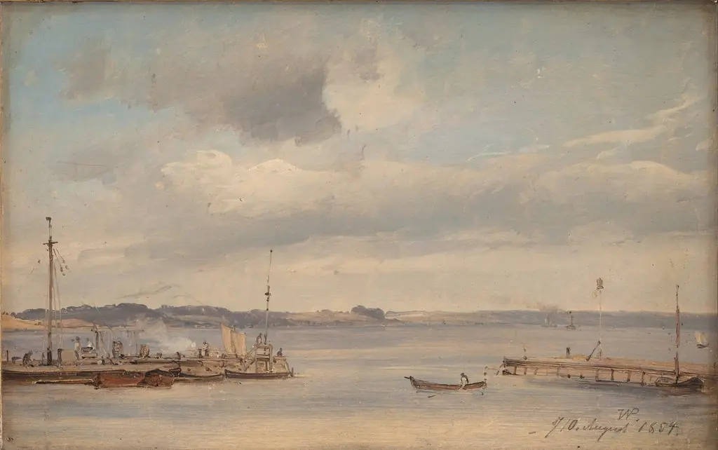 En bådehavn, by Vilhelm Petersen
