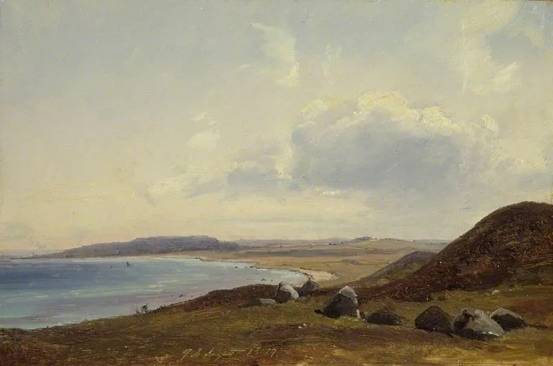 View towards Hesbjerg from the Hornbaek estate, by Vilhelm Petersen, unspecified, 1857