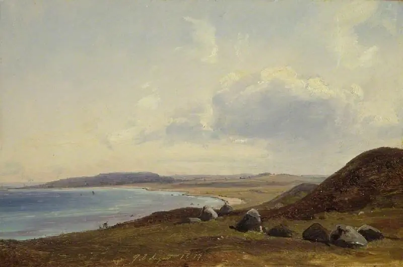 View towards Hesbjerg from the Hornbaek estate, by Vilhelm Petersen