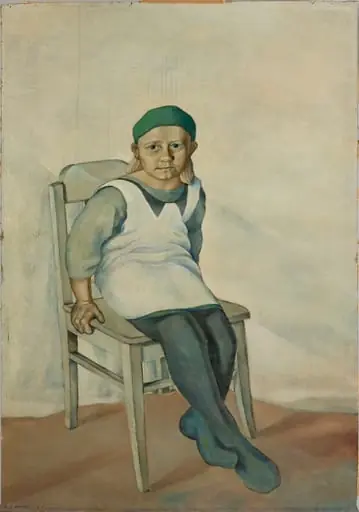 Istuva tyttö, by Vilho Lampi