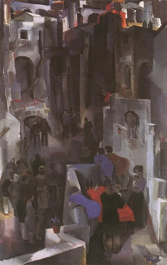 Concert in the Square, by Vilmos Aba-Novák, unspecified, 1929