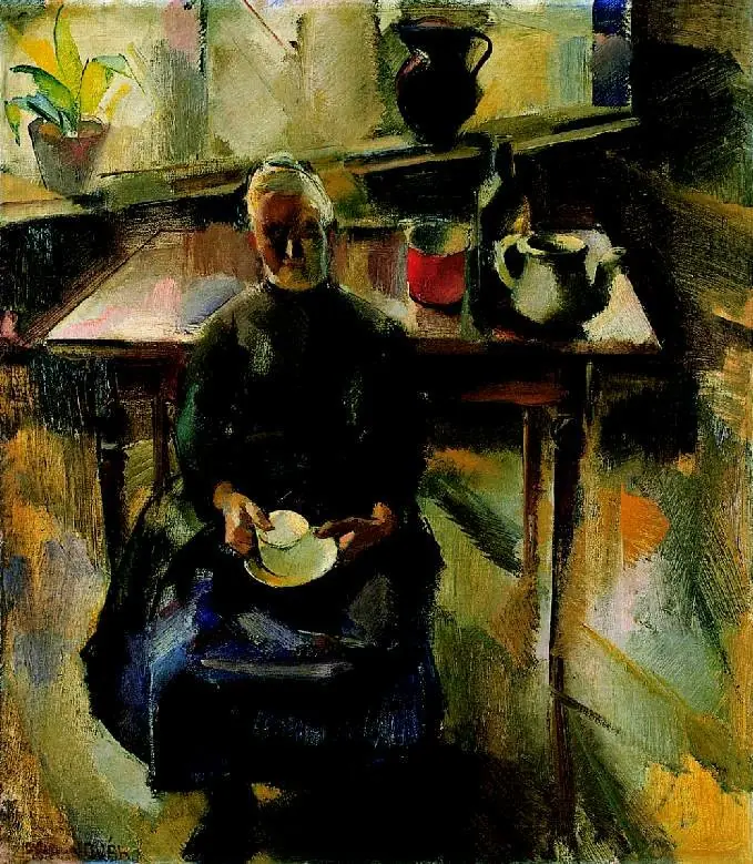 Interior (Kitchen), by Vilmos Aba-Novák