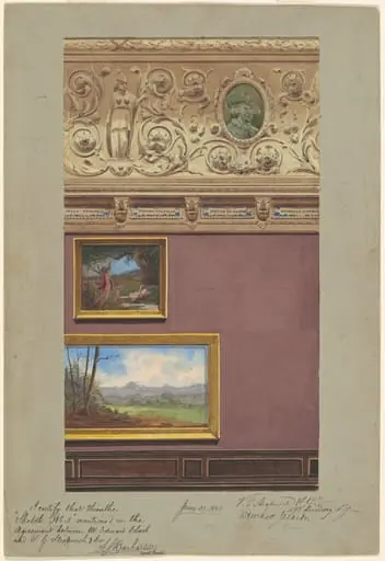 Proposed Wall Decoration No. 2, Old Corcoran Gallery of Art, by Vincent G. Stiepevich