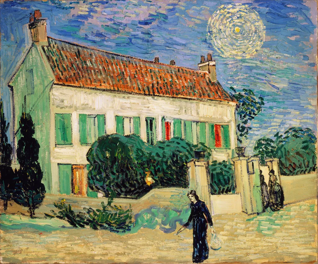 Casa Bianca di notte, by Vincent van Gogh, oil