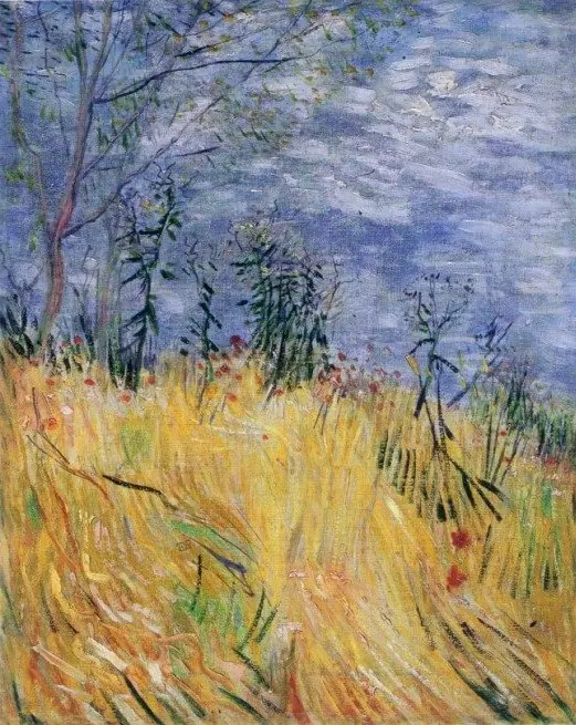 Edge of a wheat field with poppies, by Vincent van Gogh