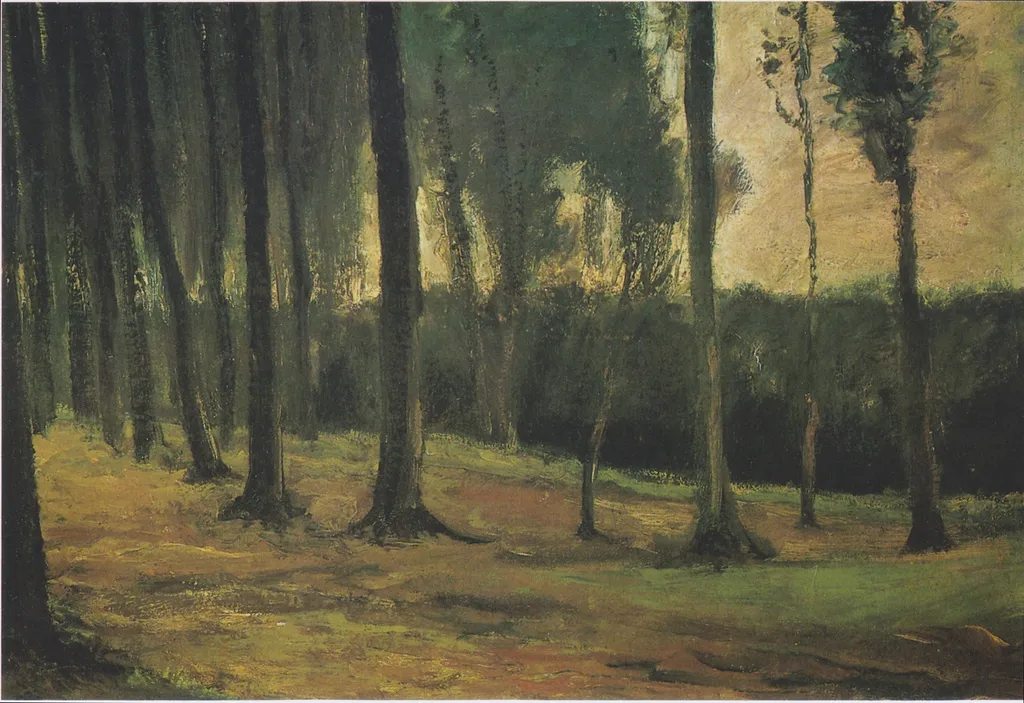 Edge of a Wood, by Vincent van Gogh, oil, 1882
