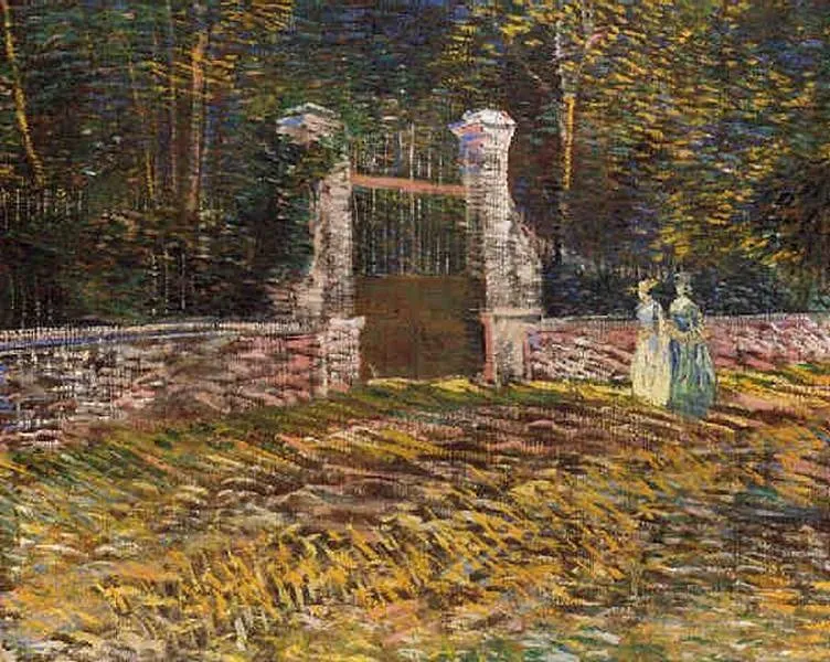 Entrance to Park Voyer d'Argenson in Asnières, by Vincent van Gogh, oil