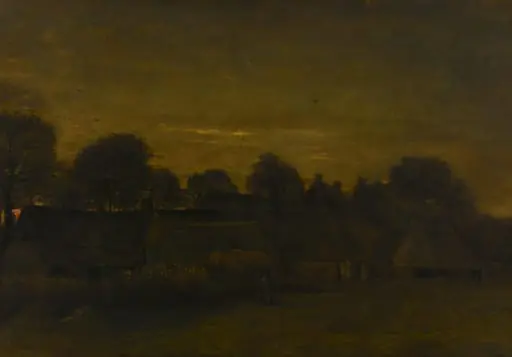 Farming Village at Twilight, by Vincent van Gogh