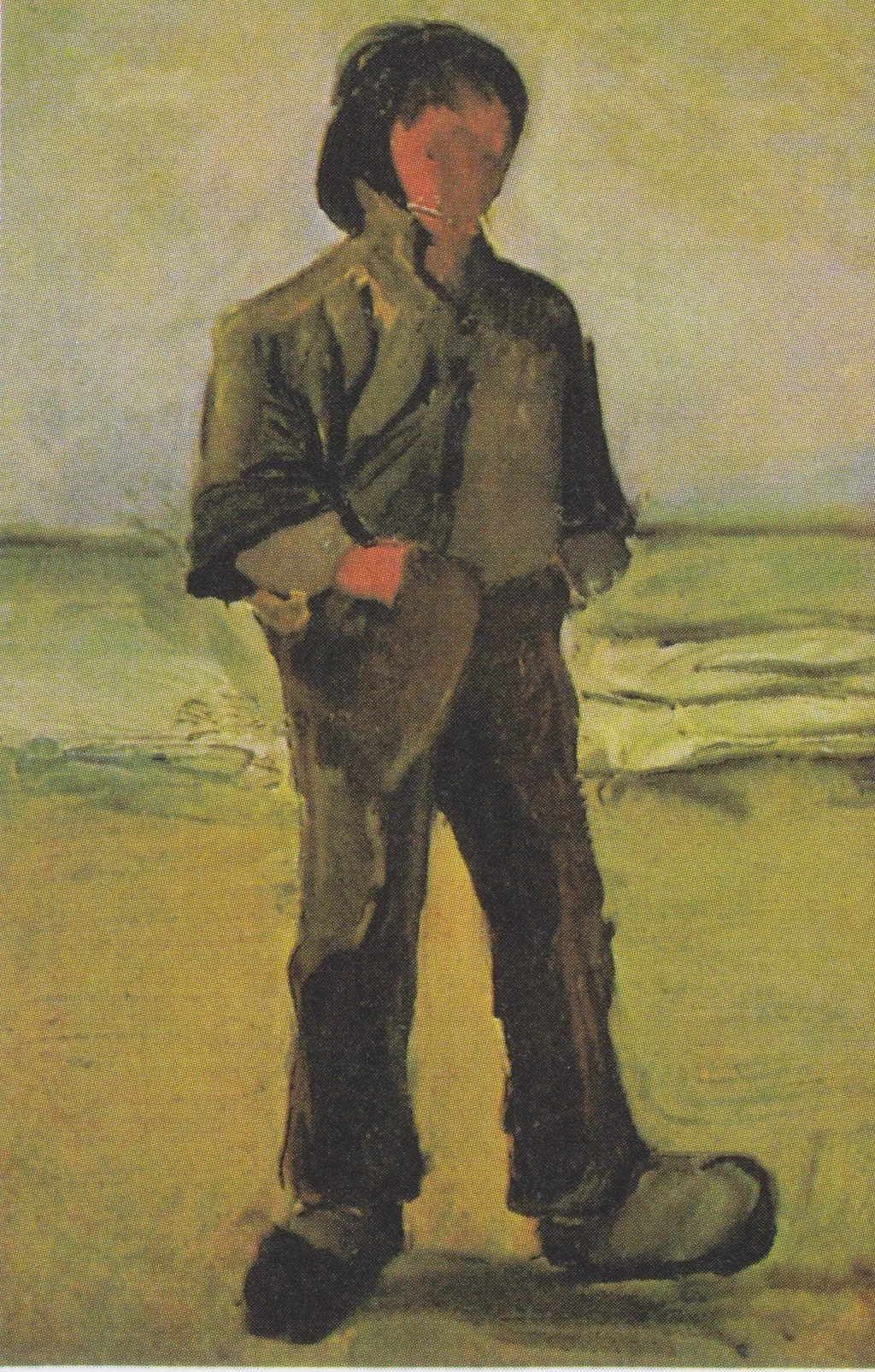 Fisherman on the Beach, by Vincent van Gogh, oil, 1882