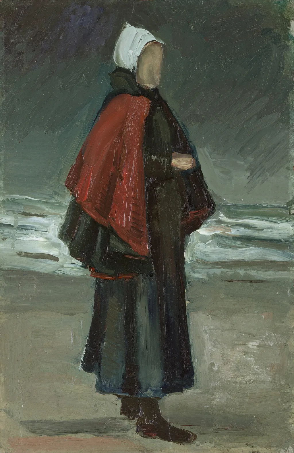 Fisherman's Wife on the Beach, by Vincent van Gogh, oil, 1882