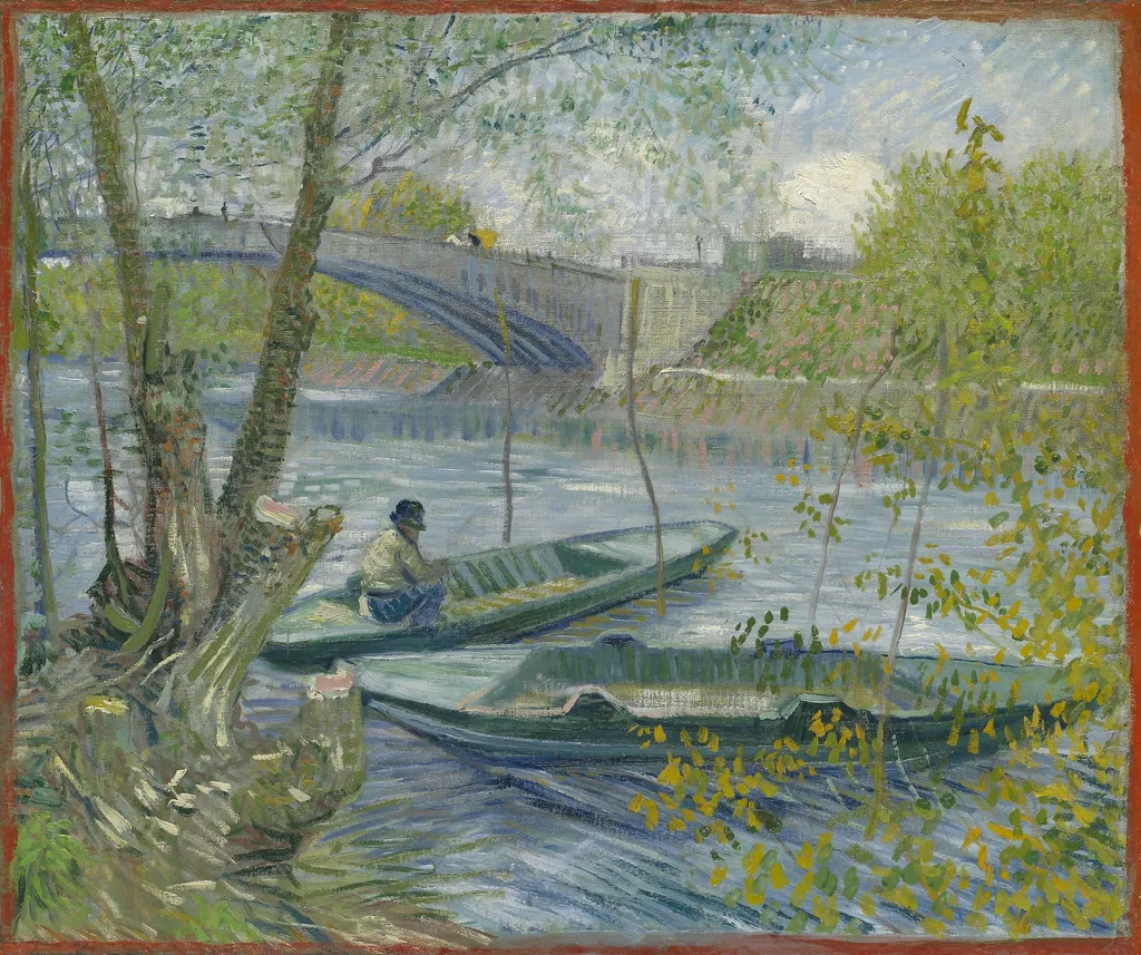 Fishing in Spring, the Pont de Clichy (Asnières), by Vincent van Gogh, oil