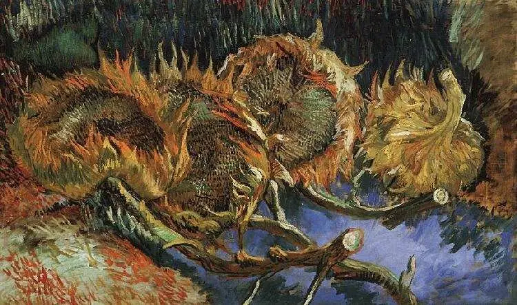 Four Withered Sunflowers, by Vincent van Gogh
