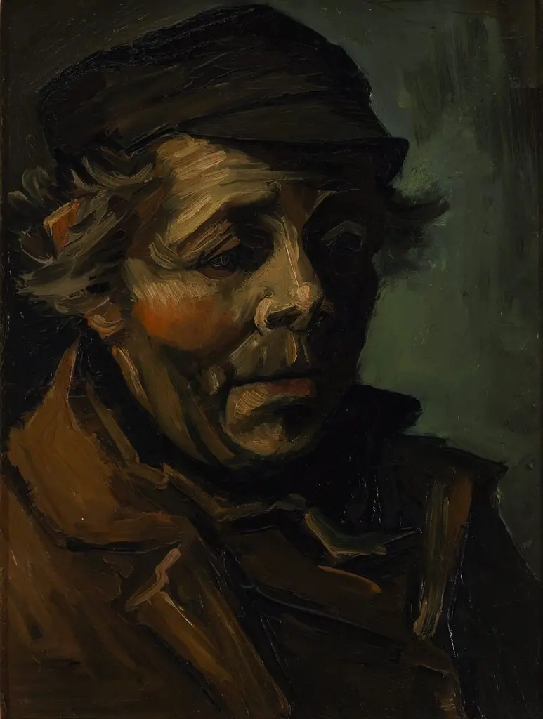 Head of a peasant, by Vincent van Gogh