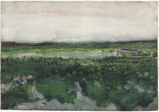 Landscape with Wheelbarrow, by Vincent van Gogh
