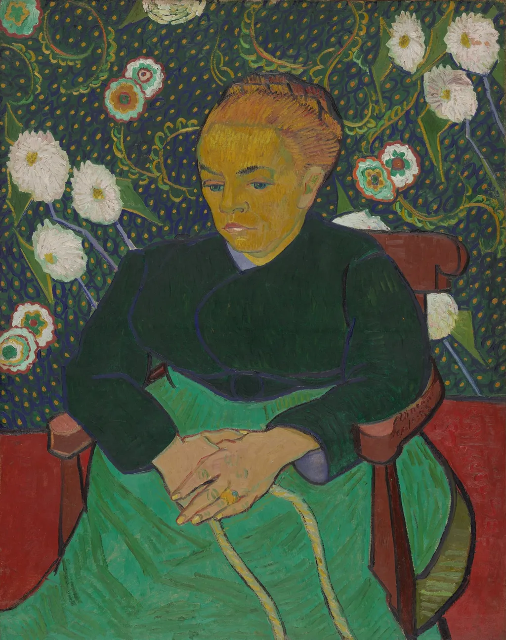 Madame Roulin Rocking the Cradle (La berceuse), by Vincent van Gogh, oil, 1889
