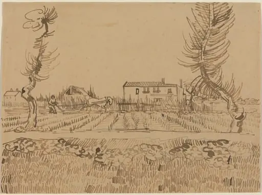 Ploughman in the Fields near Arles, by Vincent van Gogh