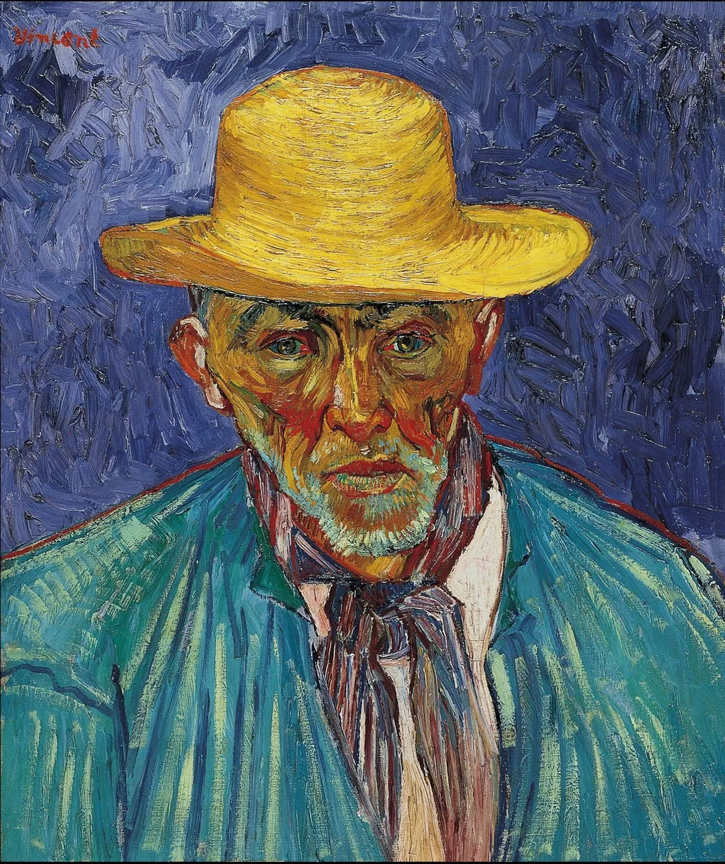 Portrait of a Peasant (Patience Escalier), by Vincent van Gogh, oil, 1888
